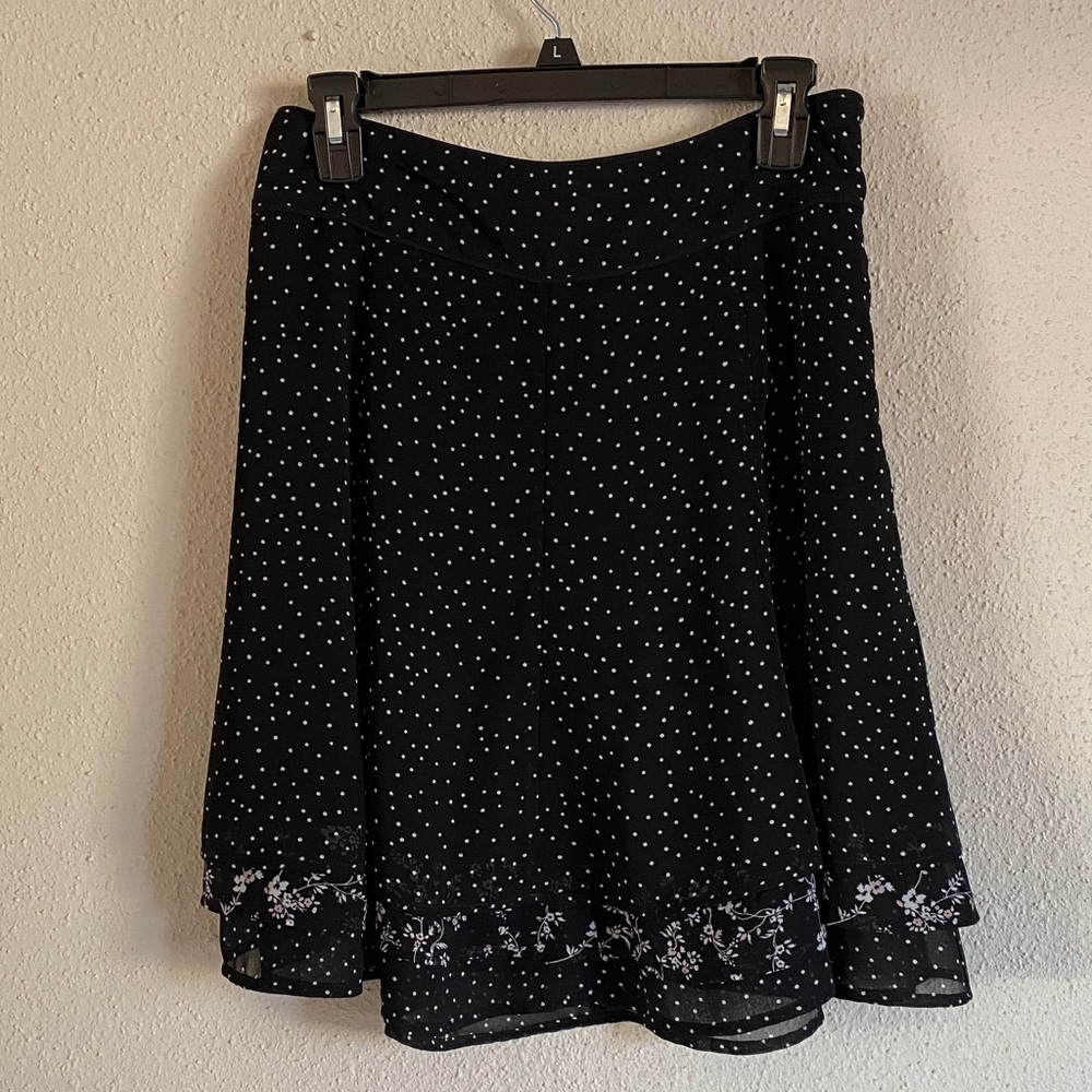 White House Black Market Black and White A-Line Skirt